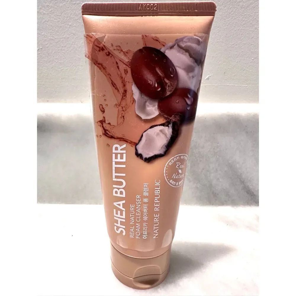 Nature Republic Real Nature Shea Butter Foam Cleanser 5.07 oz Natural Korean Ski